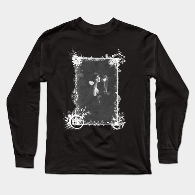 Vintage Design "LAdy and her Horse" Long Sleeve T-Shirt by scatharis